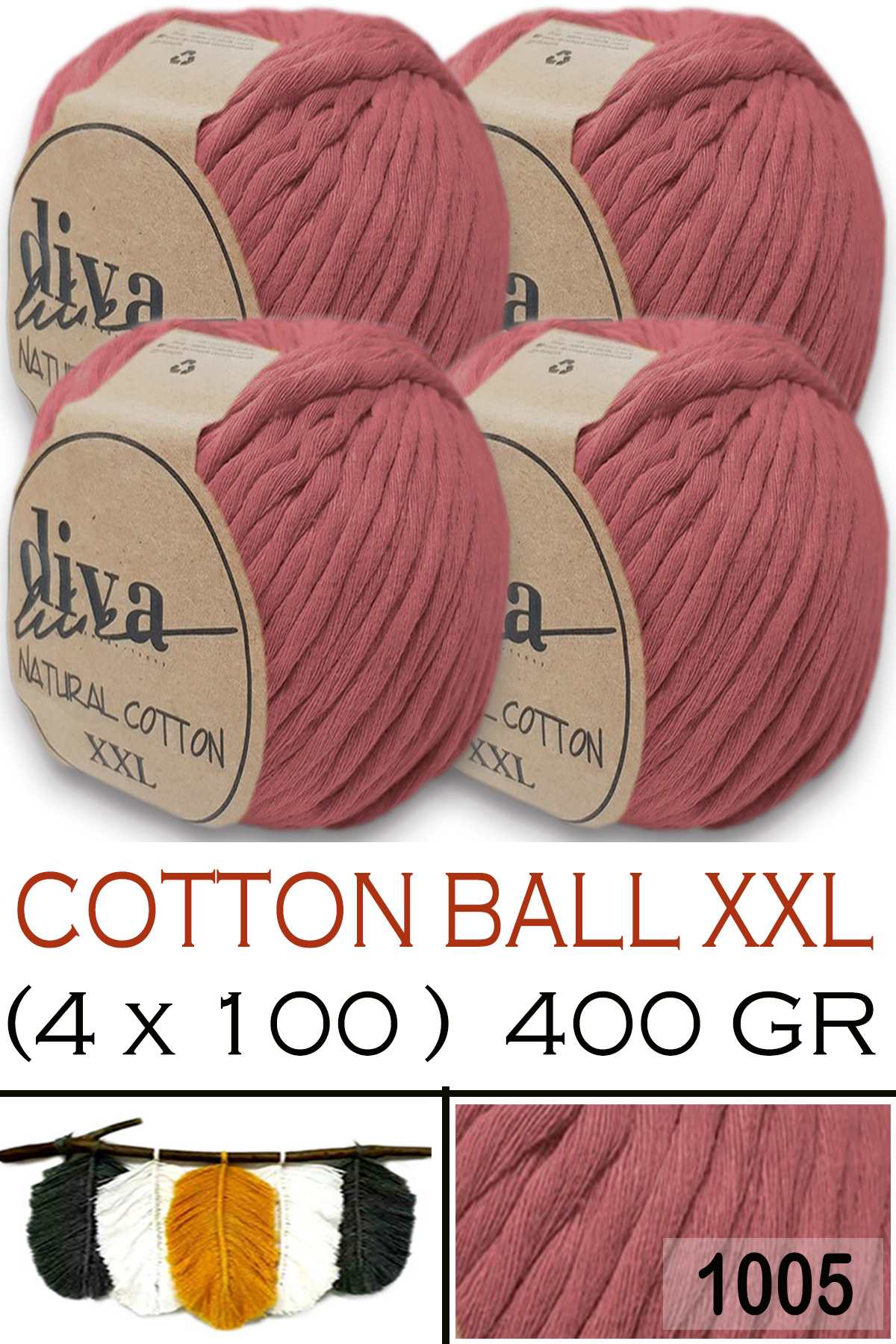 Diva Natural Cotton XXL 1005 (4 lü Paket) - Görsel 1