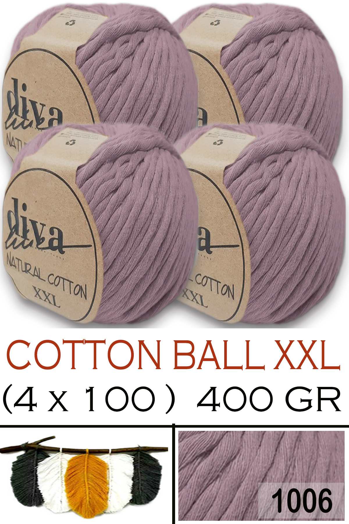 Diva Natural Cotton XXL 1006 (4 lü Paket) - Görsel 1