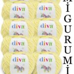 Divagurumi 1002 Açık Sarı ( 10 lu Paket )
