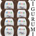 Divagurumi 169 Kahve ( 10 lu Paket )