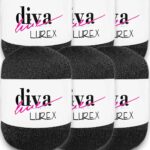 Diva Lurex 10 Siyah ( 6 lı Paket )