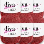 Diva Lurex 22 Açık Kırmızı ( 6 lı Paket )