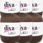 Diva Lurex 24 Kahverengi ( 6 lı Paket )
