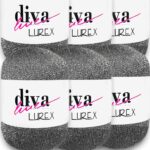 Diva Lurex 27 Orta Gri ( 6 lı Paket )