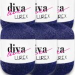 Diva Lurex 30 Lacivert ( 6 lı Paket )