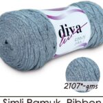 Diva Ribbon Simli 2107GMS Açık Gri ( 4 lü Paket )