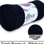 Diva Ribbon Simli 2111SYH Siyah ( 4 lü Paket )