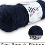 Diva Ribbon Simli 2112LCV Lacivert ( 4 lü Paket )