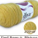 Diva Ribbon Simli 2123SDF Sarı ( 4 lü Paket )