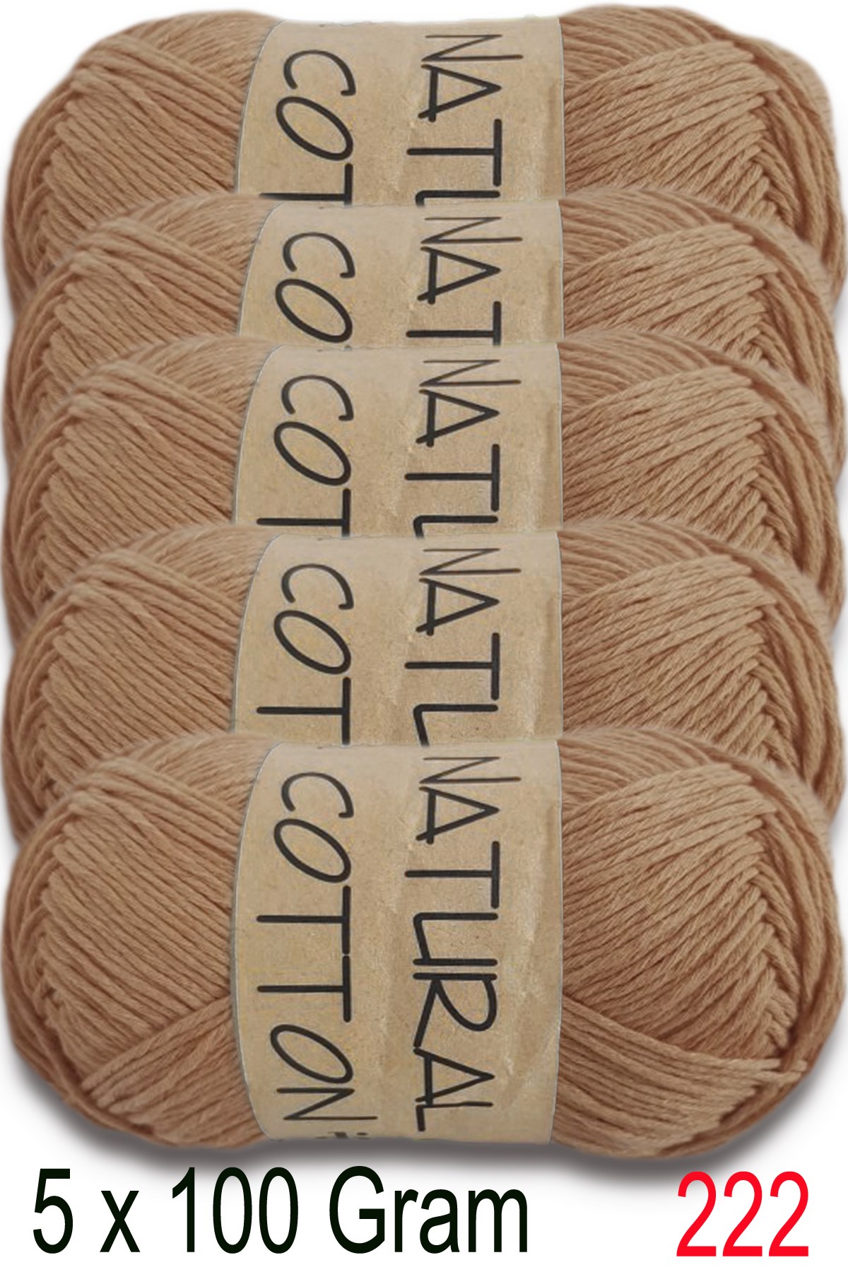 Diva Natural Cotton 222 Camel ( 5 li Paket )